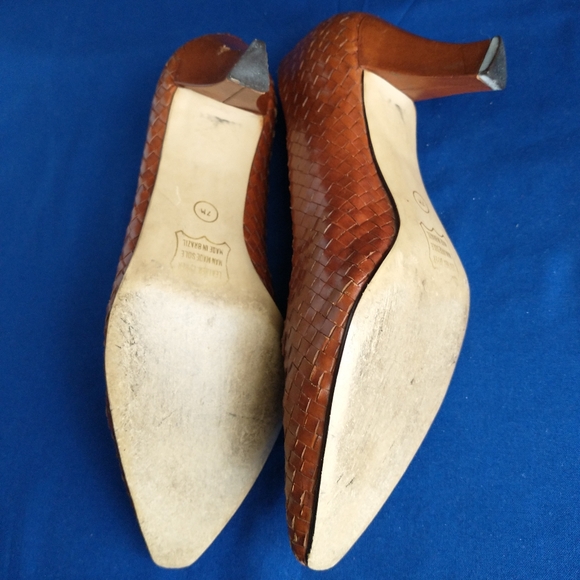 Leather Vintage Heels 7 M - Picture 4 of 10